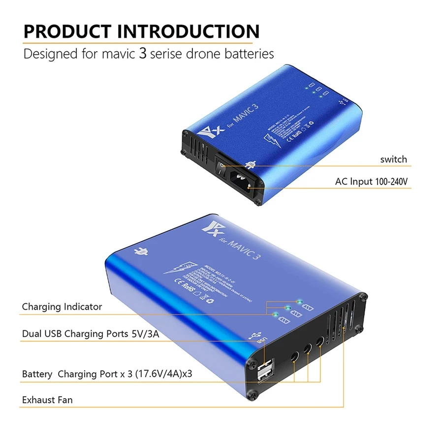 Battery Charger Hub 5in1 Charg - مراجعة Drone Charging Hub وسعره