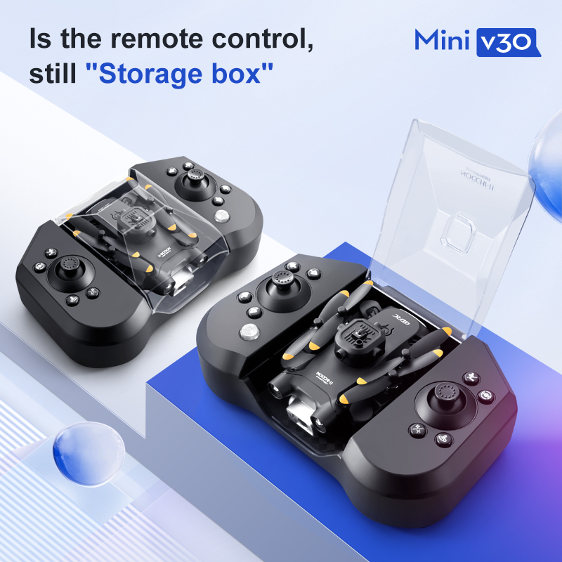 Mini V30 WiFi FPV Drone With 4 - مراجعة Drone Remote Controller Lanyard وسعره