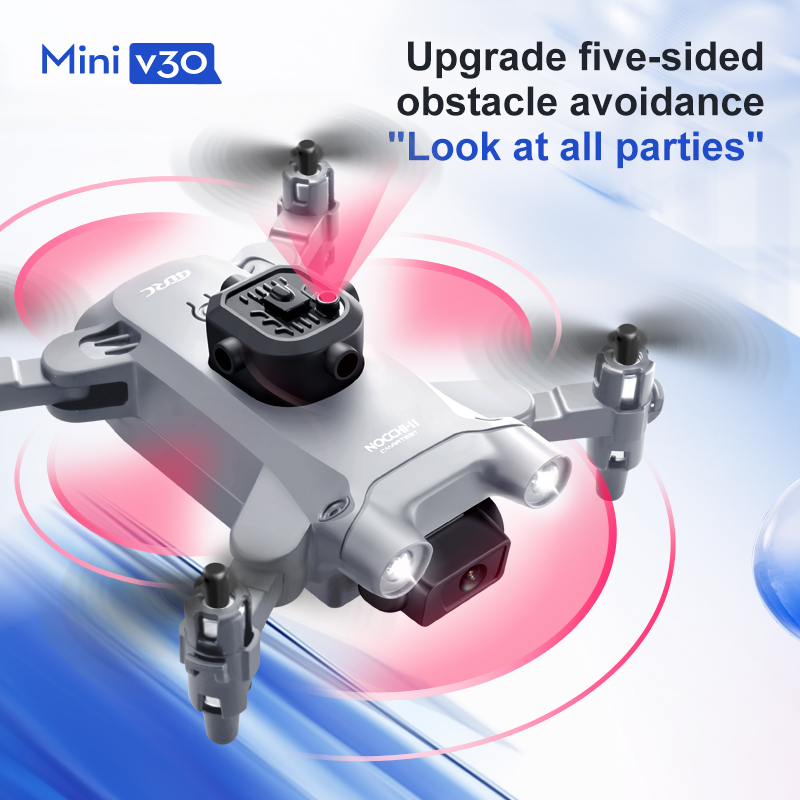 Mini V30 WiFi FPV Drone With 4 - مراجعة Drone Remote Controller Lanyard وسعره