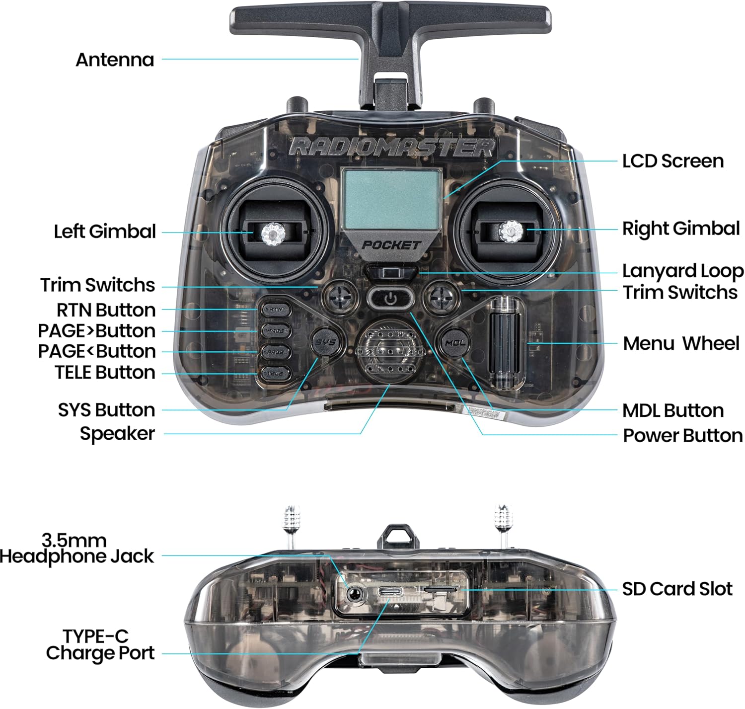 RadioMaster POCKET P16 2.4G Ra - مراجعة Drone Control Stick وسعره