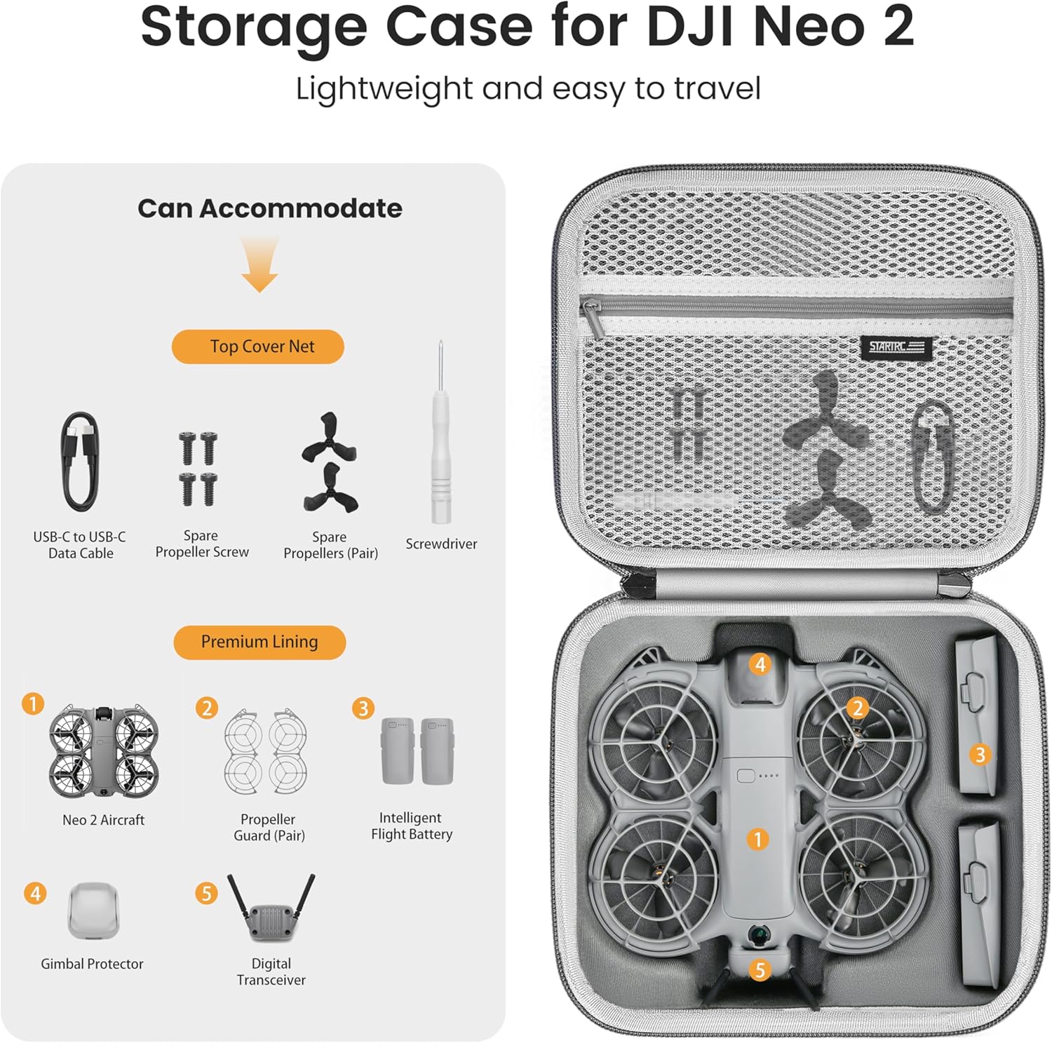 STARTRC Neo 2 Portable PU Shou - مراجعة Drone Carrying Case وسعره