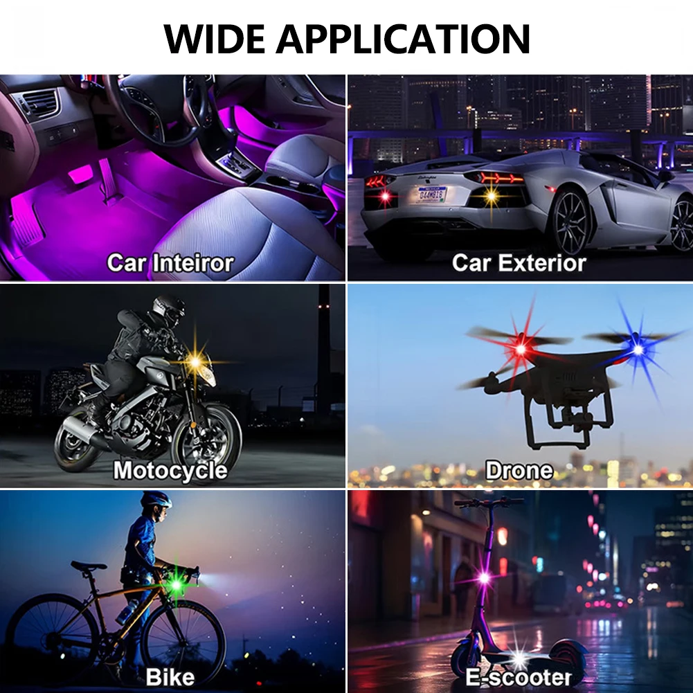 1-8PCS USB Rechargeable Waterp - مراجعة Drone Strobe Light وسعره