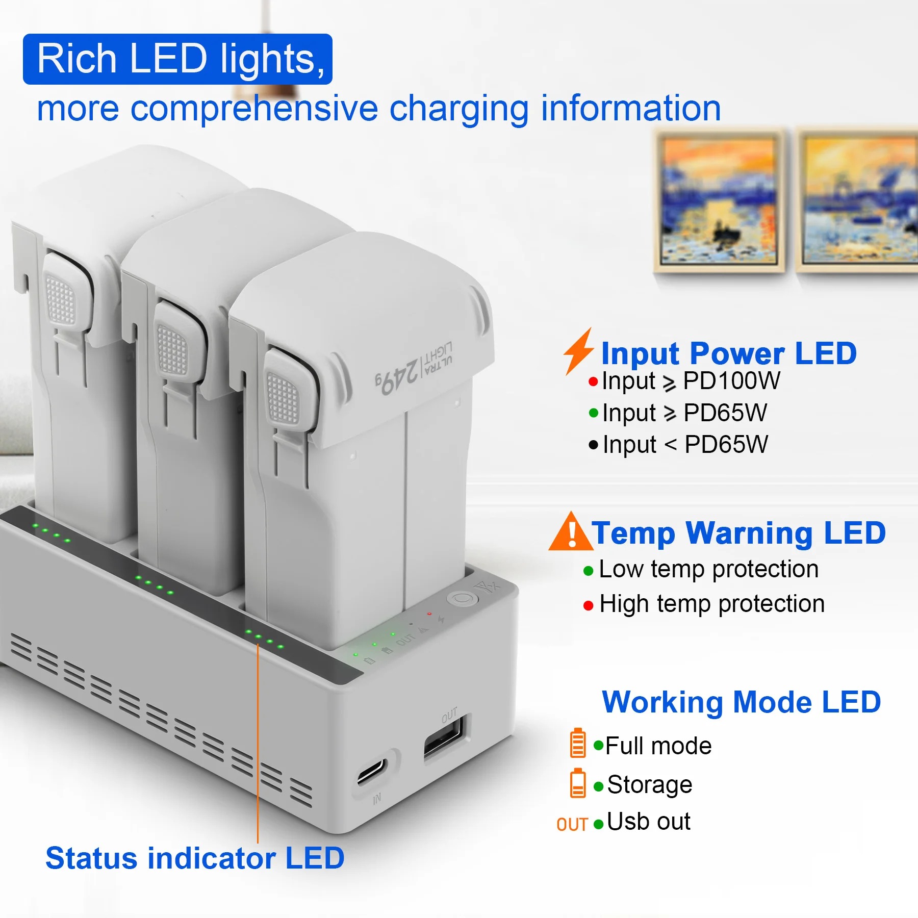 For DJI LITO 1/X1 Drone Batter - مراجعة Drone Charging Hub وسعره