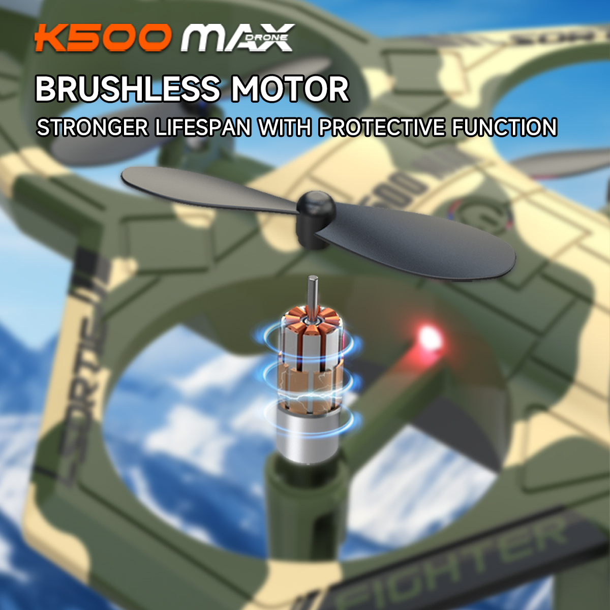 AXNEN K500 MAX RC Plane Fighte - مراجعة Drone Beacon Light وسعره