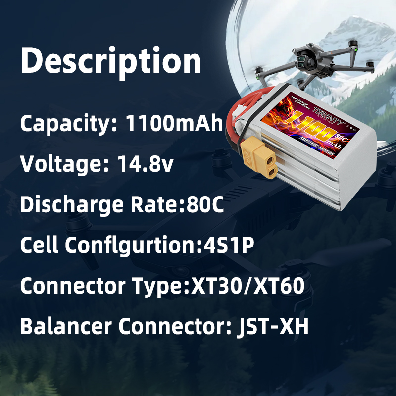 TERANTY 4S 1100mAh 80C/160C Li - مراجعة Drone Power Bank وسعره