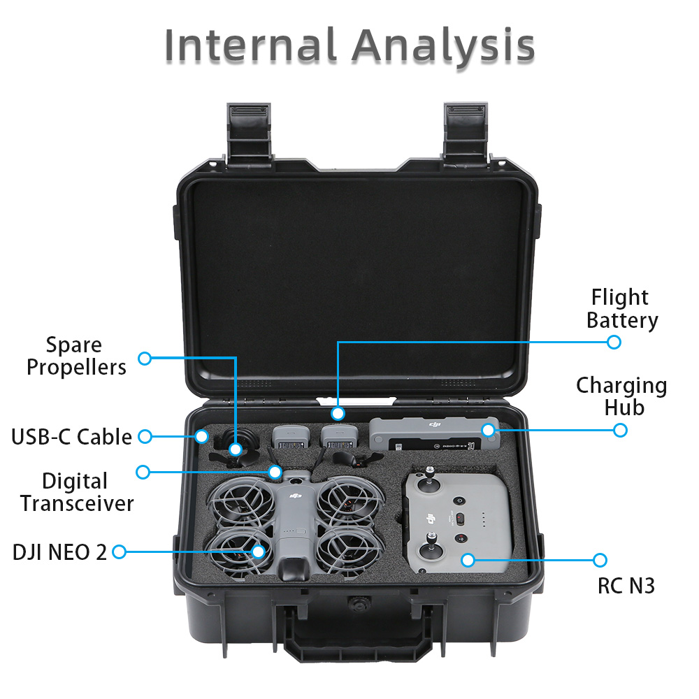 For DJI NEO 2 Case Bag Explosi - مراجعة Drone Hard Shell Case وسعره