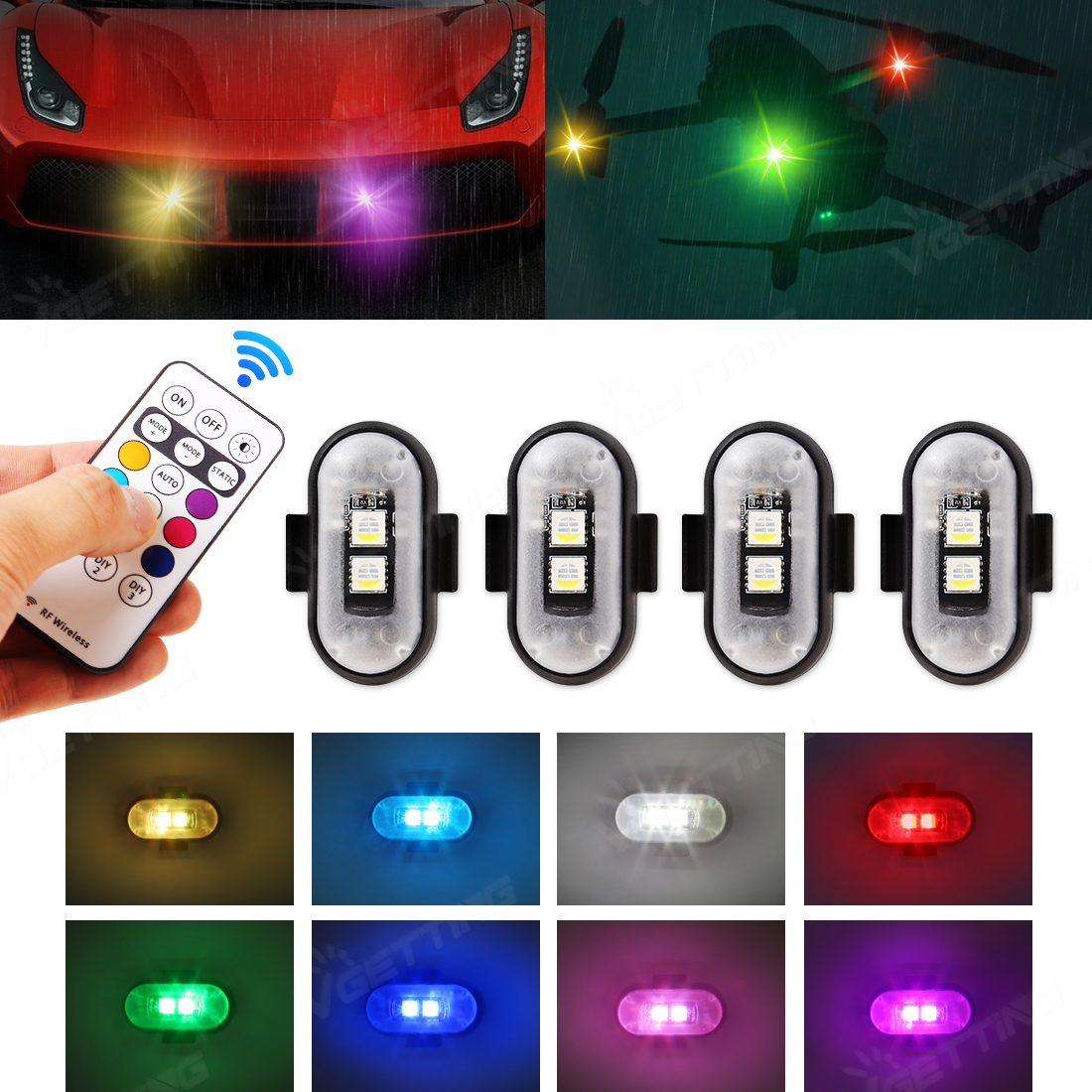 4Pcs Mini Drone Strobe Light 8 - مراجعة Drone Strobe Light وسعره