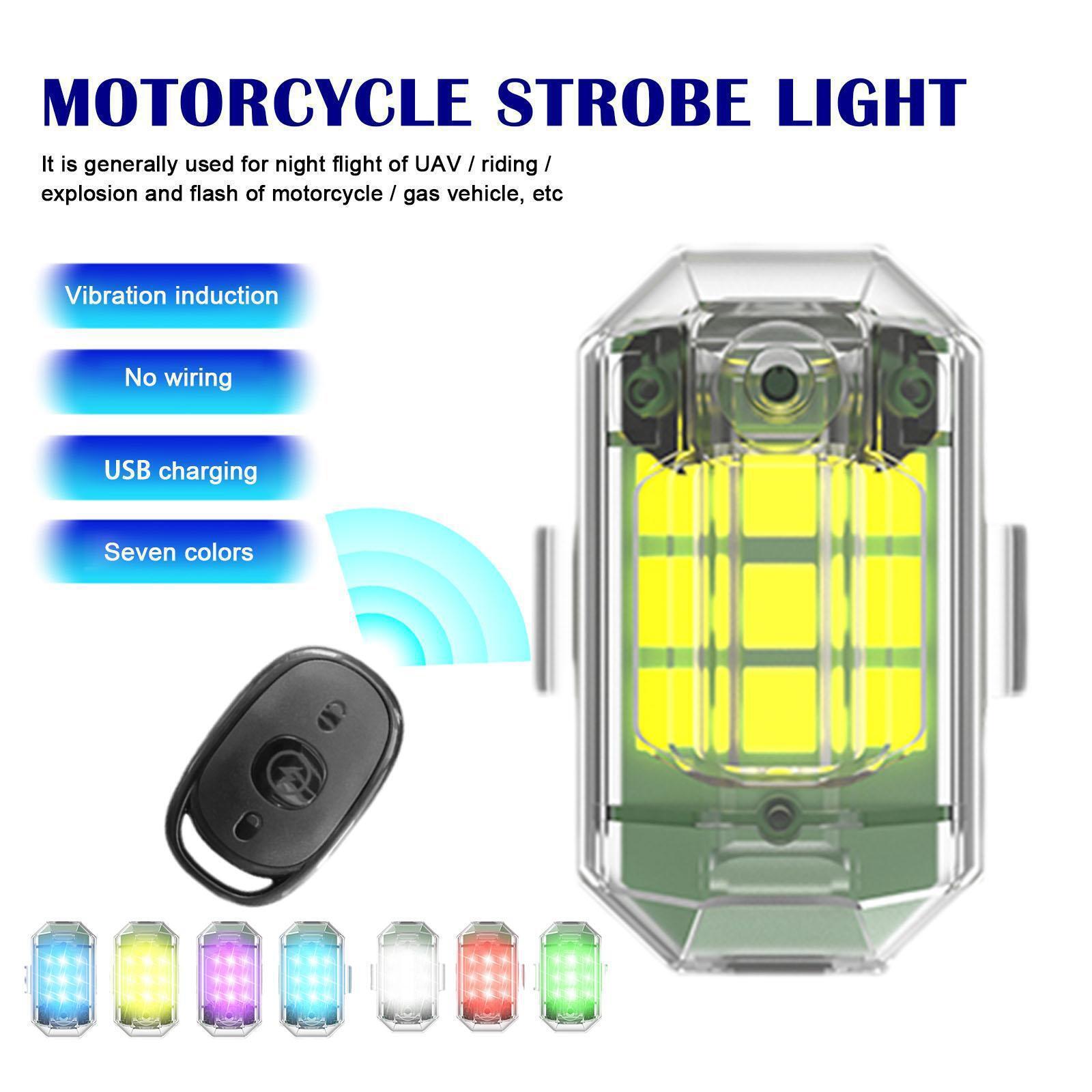 1/2/4Pc Remote Motorcycle Ligh - مراجعة Drone Strobe Light وسعره