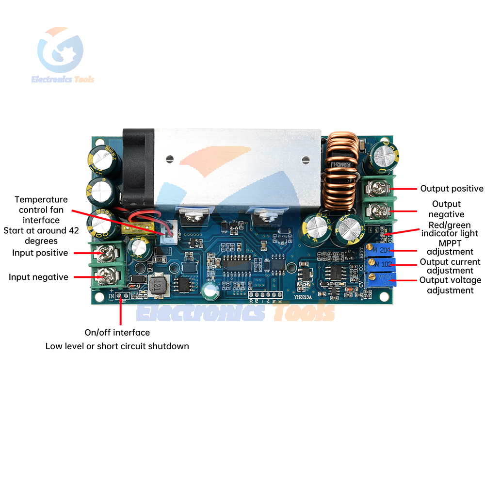 10-75V 20A Adjustable Buck Mod - مراجعة Drone Solar Charger وسعره