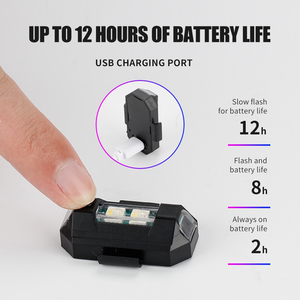 1PC 7 Color Mini USB Charging  - مراجعة Drone Strobe Light وسعره