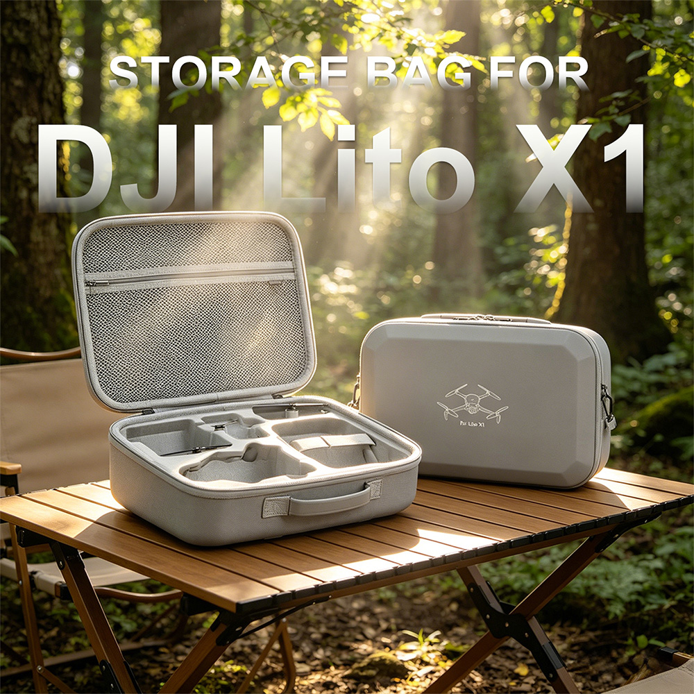 XFJI PU Leather Hard Shell Sho - مراجعة Drone Hard Shell Case وسعره