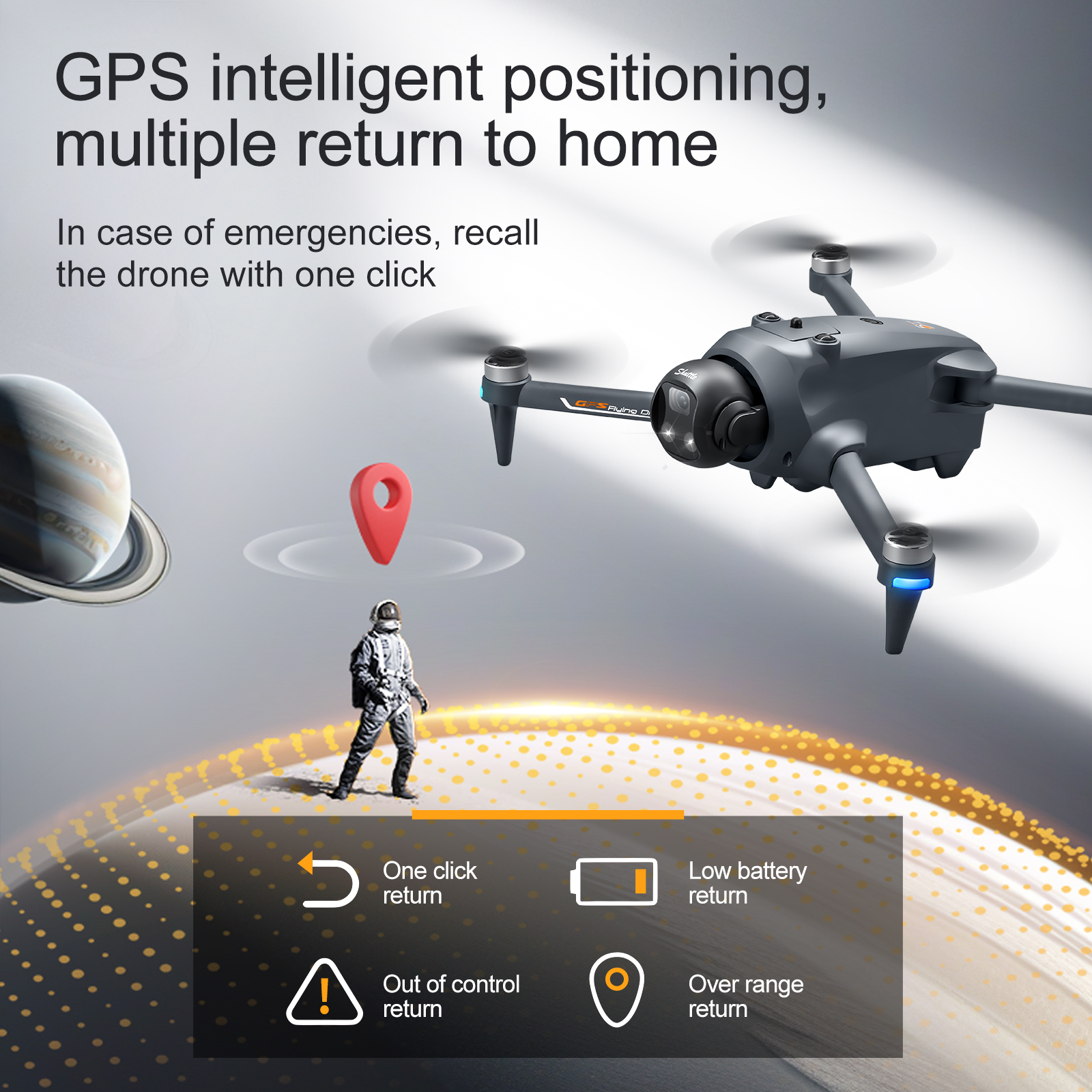 YL059 FPV GPS Quadcopter Drone - مراجعة Drone Beacon Light وسعره