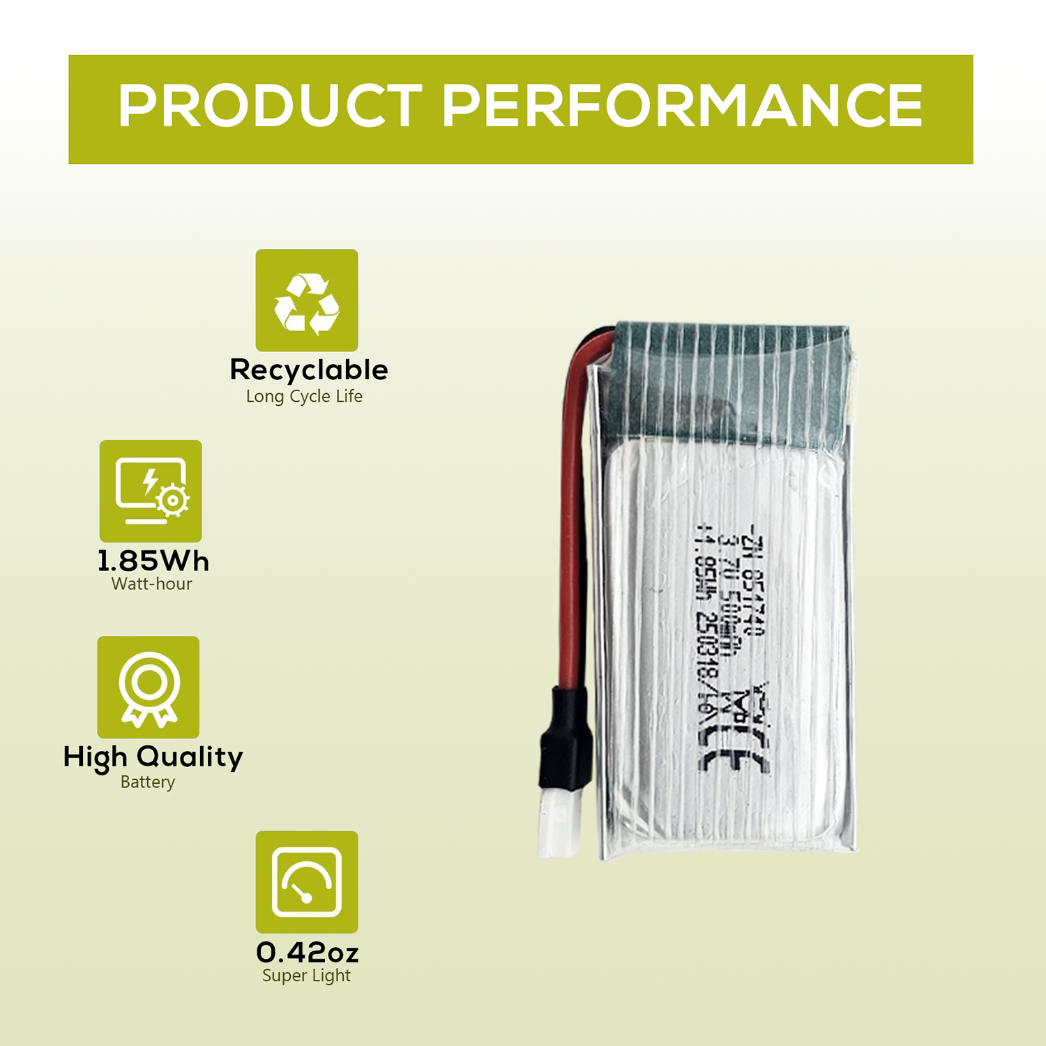 5Pcs 3.7V 500mAh LiPo Batterie - مراجعة Drone Battery Adapter وسعره