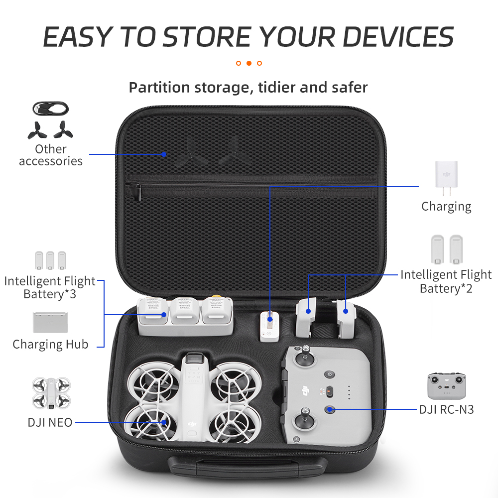 XFJI Carrying Case Compatible  - مراجعة Drone Hard Shell Case وسعره